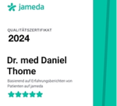 Jameda Siegel Qualitätszertifikat Dr. med. Daniel Thome